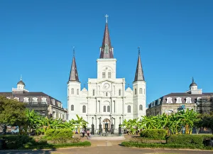 Jackson Square Prints: Saint Louis Cathedral on Jackson Square, French Quarter, New Orleans, Louisiana