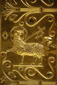 Lamp Prints: Saint-Martin d Ainay basilica tabernacle, Lyon, Rhone, France, Europe