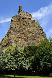 Vantage Point Prints: Saint Michel d Aiguilhe Chapel situated on the top of volcanic rock