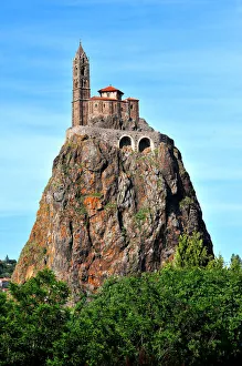 Solitary Prints: Saint-Michel d Aiguilhe Church, Aiguilhe, Auvergne-Rhone Alpes, France, Europe