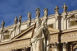 Sculptures Prints: Saint Peter‚Äôs basilica, Rome, Lazio, Vatican, Italy