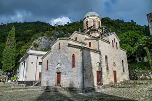 Visitors Prints: Saint Simon the Canaanite Church stands among trees in a mountainous area of New Athon