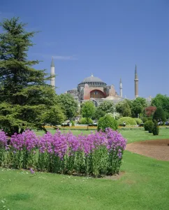 Sultan Ahmet Prints: Saint Sophia Mosque (Church) and Sultan Ahmet Park