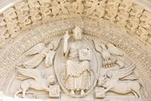 Images Dated 2nd August 2009: Saint-Trophime church tympanum, Arles, Bouches-du-Rhone, France, Europe