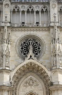 Rose Window Prints: Sainte-Croix cathedral, Orleans, Loiret, France, Europe