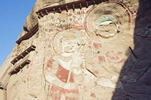 Images Dated 15th December 2008: Sakyamuni rock sculptures at Lashao temple, Shuilian Dong Water Curtain Cave