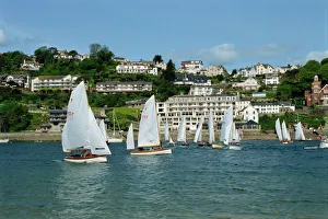 Sail Boat Prints: Salcombe, Devon, England, United Kingdom, Europe