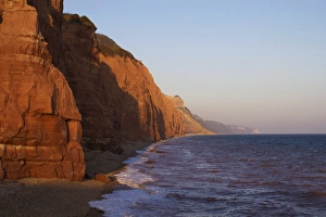 Sea Cliffs Prints: Salcombe Hill Cliffs, Sidmouth, Jurassic Coast, UNESCO World Heritage Site