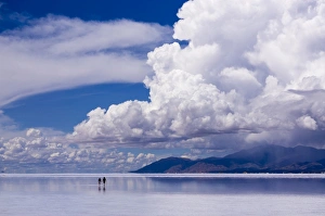 Unrecognisable Person Prints: Salinas Grandes, Jujuy District, Argentina, South America