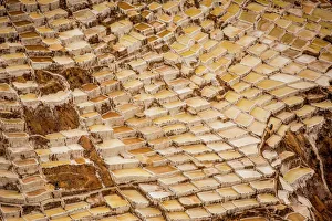 Terrace Prints: Salineras de Maras, Maras Salt Flats, Sacred Valley, Peru, South America