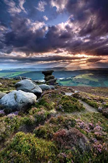 Heather Prints: The Salt Cellar Rock Formation in summer