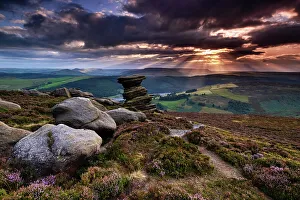 Heather Prints: The Salt Cellar Rock Formation in summer