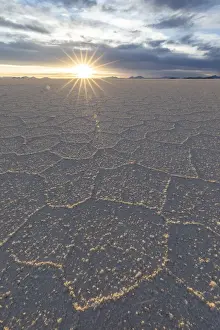 The salt flats near Coqueza, a small town near the Thunupa Volcano, Salar de Uyuni