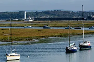 Marshes Prints: Salt marshes, Hurst Spit, Keyhaven, Hampshire, England, United Kingdom, Europe