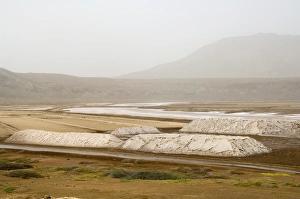Salinas Prints: Salt workings at Salinas, Sal, Cape Verde Islands, Africa