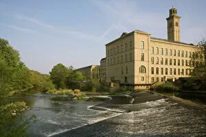 Images Dated 19th April 2011: Salts Mill, UNESCO World Heritage Site, Saltaire, near Bradford, Yorkshire