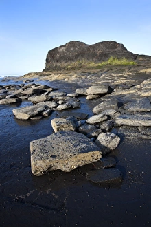 Saltwick Bay Prints: Saltwick Nab in Saltwick Bay, near Whitby