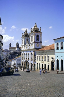 Brazilian Prints: Salvador, the Pelourinho district at Largo do Pelourinho, Bahia State, Brazil