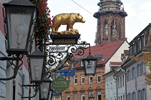 Freiburg Prints: Salzstravue and Minster, Old Town, Freiburg, Baden-Wurttemberg, Germany, Europe