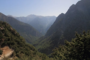 Crete Prints: Samaria Gorge from lookout, Crete, Greek Islands, Greece, Europe