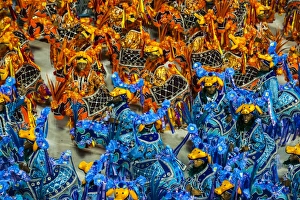 Samba Parade at the Carnival in Rio de Janeiro, Brazil, South America