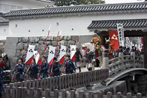 Samurai in the Odawara Hojo Godai Festival held in May at Odawara Castle in Kanagawa