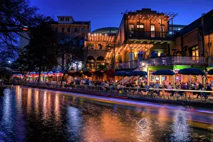 Restaurant Prints: San Antonio Riverwalk, San Antonio, Texas, United States of America, North America