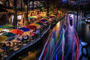 Restaurant Prints: San Antonio Riverwalk, San Antonio, Texas, United States of America, North America