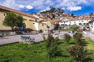 Cusco Region Prints: San Blas Square (Plazoleta de San Blas), Cusco, Cusco Region, Peru, South America