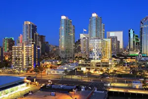 San Diego Prints: San Diego skyline, California, United States of America, North America