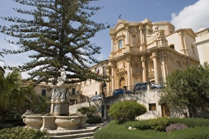 Noto Prints: San Domenico church and Fontana d Ercole