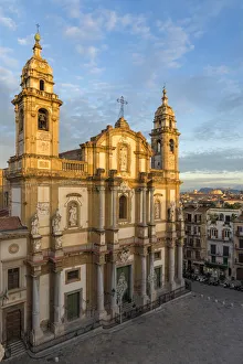 Bell Tower Prints: San Domenico Convent at last sunlight, Palermo, Sicily, Italy, Europe