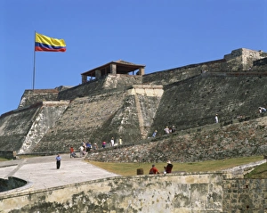 San Felipe fort, UNESCO World Heritage Site, Cartagena, Colombia, South America San Felipe fort, UNESCO World Heritage Site, Cartagena, Colombia, South America