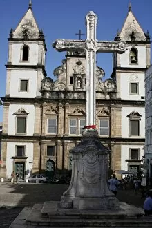 The San Francesco cathedral in the center of Salvador de Bahia, Brazil, South America