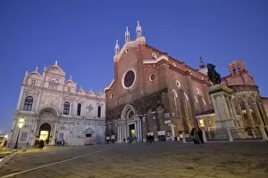 San Giovanni and Paolo church to the right and and former convent, now the main hospital in Venice