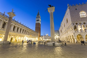Colonnade Prints: San Marco at dusk Venice, UNESCO World Heritage Site, Veneto, Italy, Europe