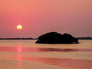 Belize Prints: San Pedro Lagoon at sunset, San Pedro Town, Ambergris Caye, Belize District, Belize
