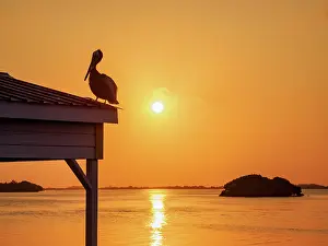 Time Prints: San Pedro Lagoon at sunset, San Pedro Town, Ambergris Caye, Belize District, Belize