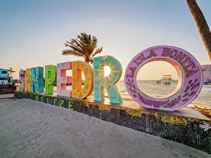 Letters Prints: San Pedro Sign at sunrise, Central Park