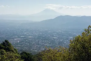 San Salvador city and Volcan de San Vincent (Chichontepec), 2182m, San Salvador