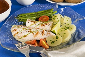 Lunch Prints: Sancocho canario, food of the Canary Islands, Spain, Europe