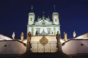 Sanctuary of Bom Jesus de Matosinhos and The Prophets sculptures by Aleijadinho, UNESCO World Heritage Site, Congonhas, Minas Gerais, Brazil, South America