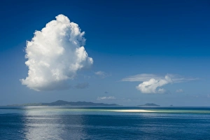 Flats Prints: Sand bank in the flat ocean, Mamanuca Islands, Fiji, South Pacific