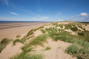 Surface Processes Prints: Sand dunes on beach, Formby Beach, Lancashire, England, United Kingdom, Europe