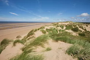 Images Dated 9th July 2007: Sand dunes on beach, Formby Beach, Lancashire, England, United Kingdom, Europe