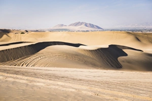 Sand Dunes Prints: Sand dunes in the desert at Huacachina, Ica Region, Peru, South America