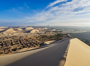 Peru Prints: Sand dunes of Ica Desert near Huacachina, Ica Region, Peru, South America
