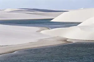 Sand Bank Prints: Sand dunes near Lagoa Bonita, Parque Nacional dos Lencois Maranhenses, Brazil