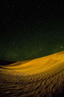 Sand dunes at night