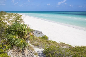 Jardines Del Rey Prints: Sand dunes at Playa Pilar, Cayo Guillemo, Jardines del Rey, Ciego de Avila Province